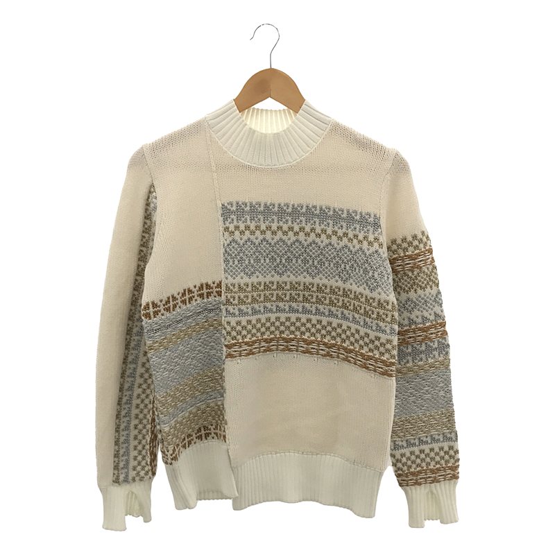 Fair Isle Patchwork Turtleneck ニット