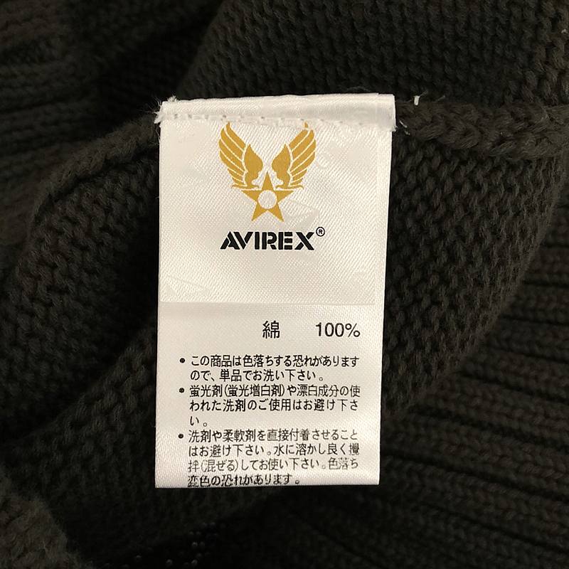 AVIREX / アヴィレックス L/S ZIP UP COTTON KNITS / ロングスリーブ ジップアップ コットンニット カーディガン