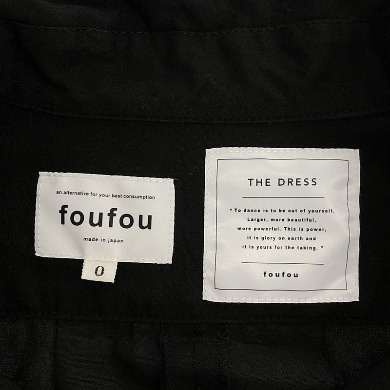 foufou / フーフー 【THE DRESS #09】open collar dress / オープンカラードレス ワンピース