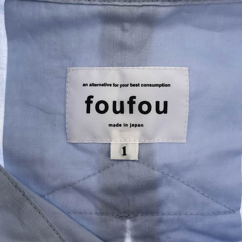 foufou / フーフー pale blue shirts one piece  ペールブルーシャツワンピース