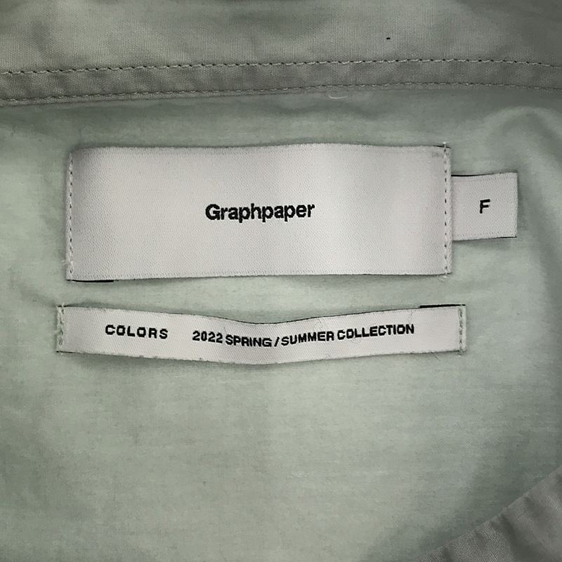 Graphpaper / グラフペーパー Broad S/S Oversized Band Collar Shirt ブロード オーバーサイズ バンドカラーシャツ