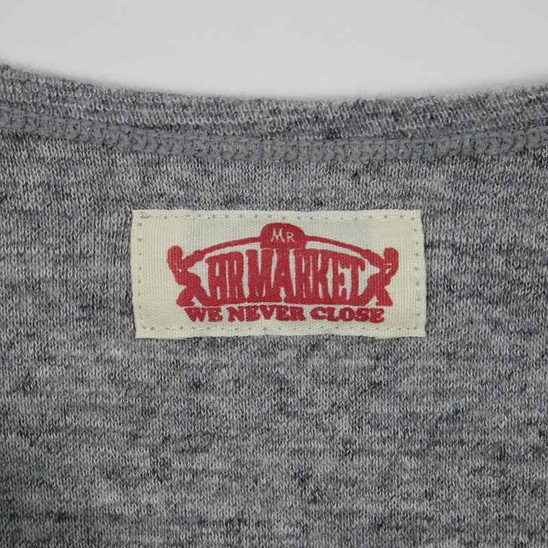 HOLLYWOOD RANCH MARKET / ハリウッドランチマーケット 袖ロゴ刺繍Vネック半袖Tシャツ