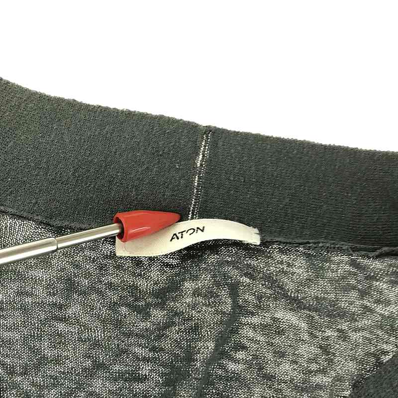 ATON / エイトン RECYCLED FRESCA COTTON Vネックカーディガン