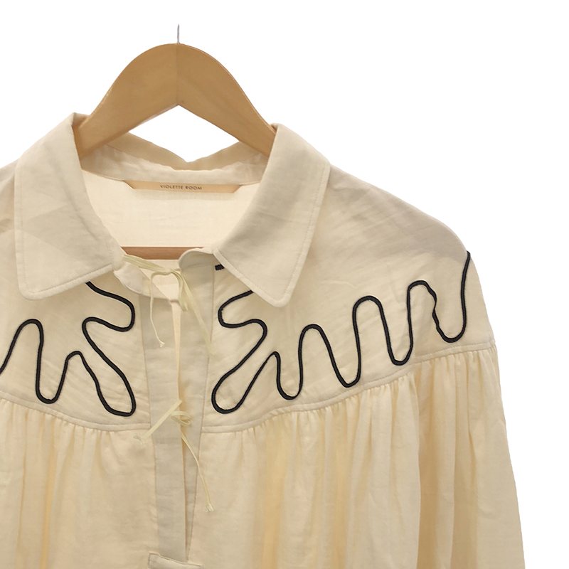 その他 コットン スモック プルオーバーブラウス