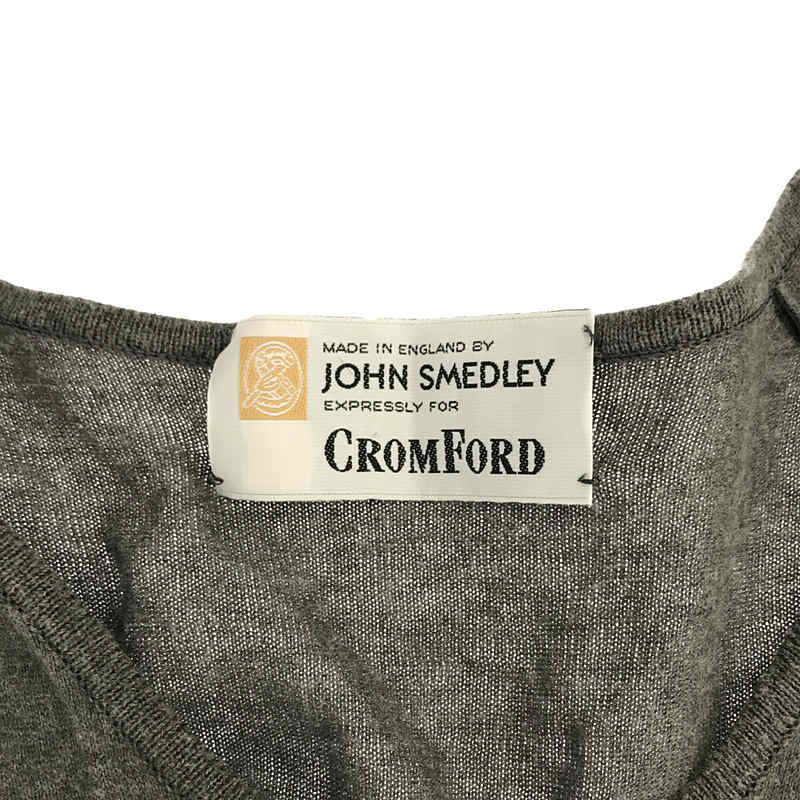 JOHN SMEDLEY / ジョンスメドレー CROMFORD コットン Vネック ニットTシャツ