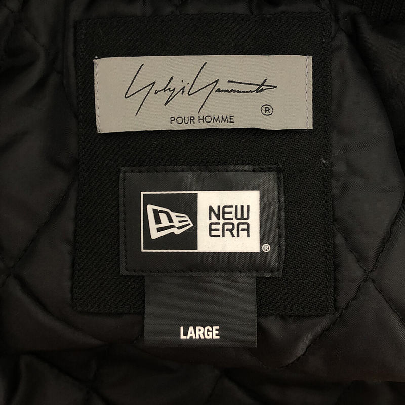 YOHJI YAMAMOTO POUR HOMME / ヨウジヤマモトプールオム × NEW ERA ニューエラ別注 W COACH JKT YY L バックプリント ウール キルティング コーチジャケット