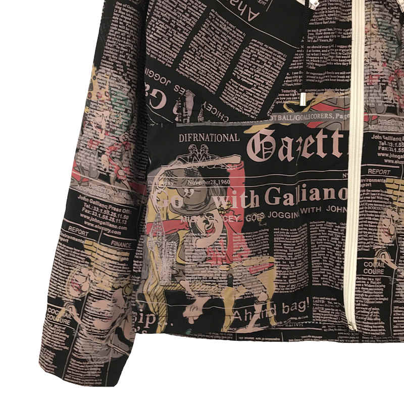 ニュースペーパー柄 フーデッドジャケット | ブランド古着の買取 ニュースペーパー柄 フーデッドジャケット | ブランド古着の買取