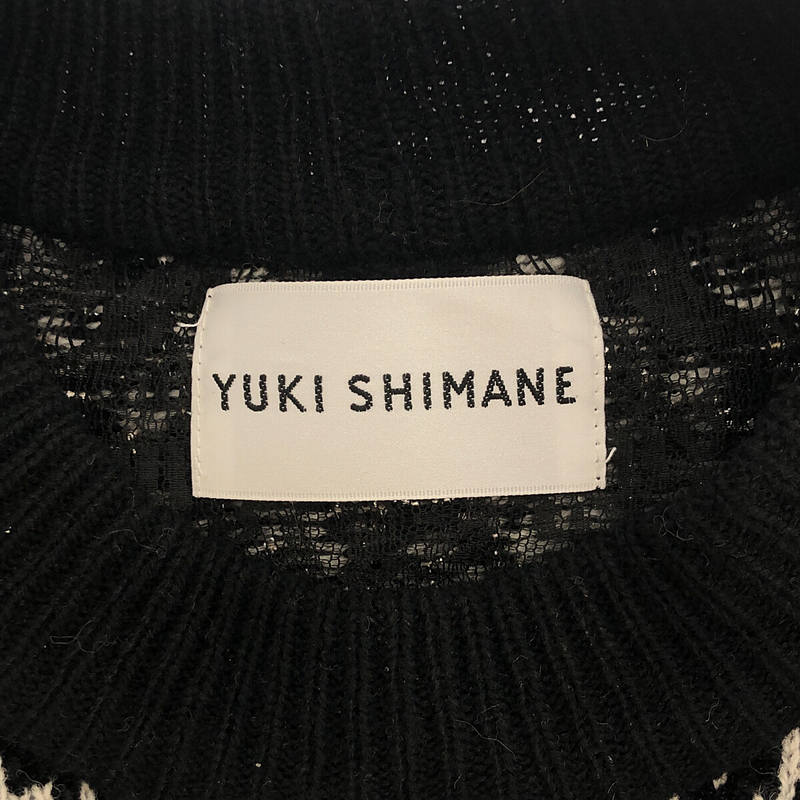 YUKI SHIMANE / ユキシマネ レース ドッキング レイヤード ニットベスト