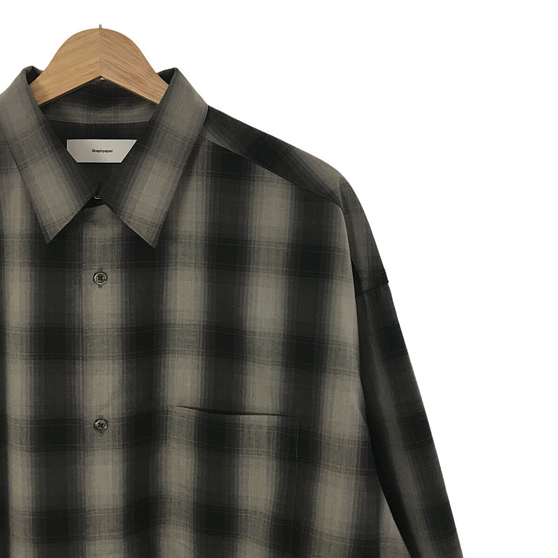 Graphpaper / グラフペーパー Ombre Check Oversized Regular Collar Shirt / オンブレチェック オーバーサイズ シャツ