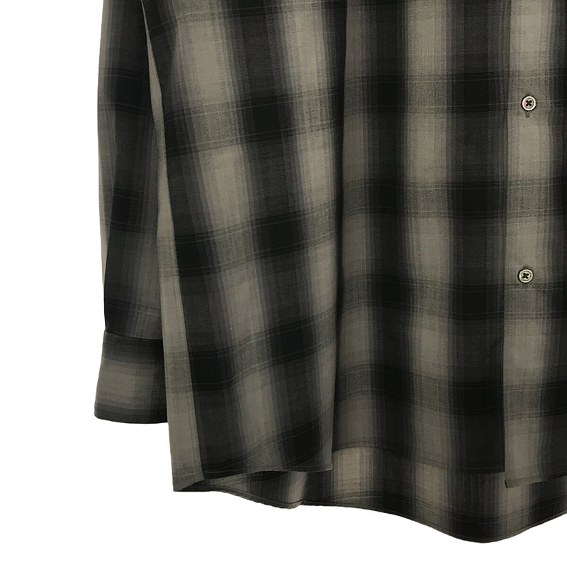 Graphpaper / グラフペーパー Ombre Check Oversized Regular Collar Shirt / オンブレチェック オーバーサイズ シャツ