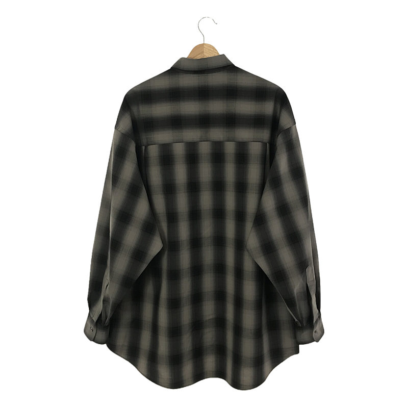 Graphpaper / グラフペーパー Ombre Check Oversized Regular Collar Shirt / オンブレチェック オーバーサイズ シャツ