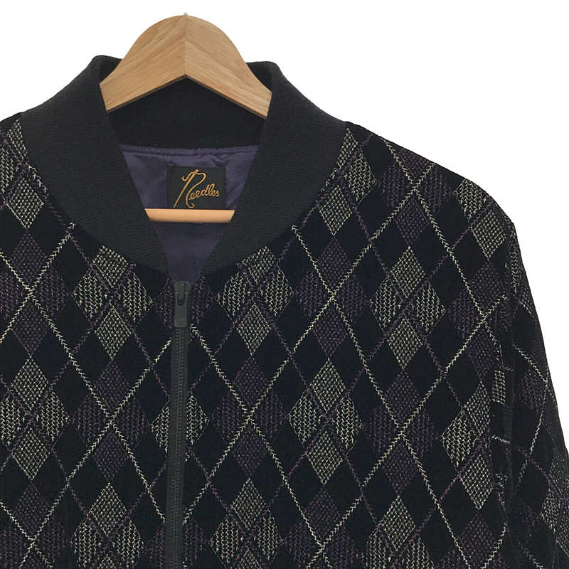 Needles / ニードルス B.B. JACKET - ARGYLE EMB. VELVET ベルベット アーガイル エンブレム ジャケット