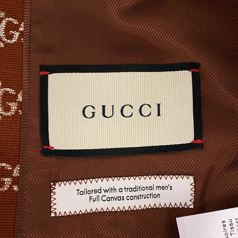 GUCCI / グッチ GGスプリーム 2B テーラードジャケット / 総裏地