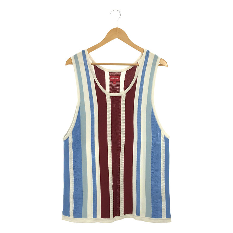 knit stripe tank top / ニット ストライプ タンクトップ