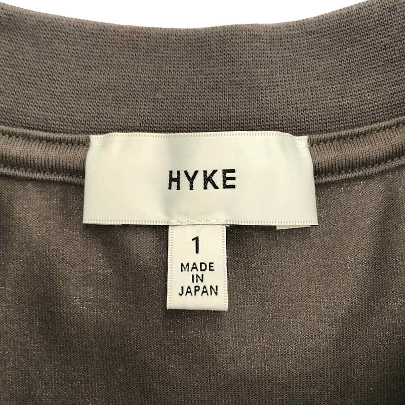 HYKE / ハイク LONG-SLV DRESS ロングスリーブドレス サイドスリット カットソーワンピース