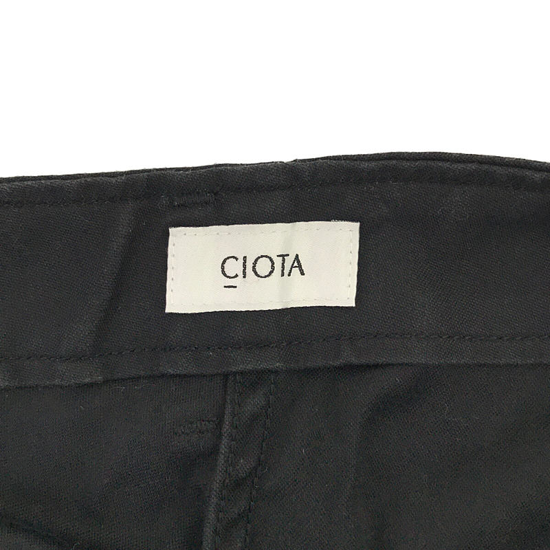 CIOTA / シオタ スビンコットン バックサテン ベイカーパンツ