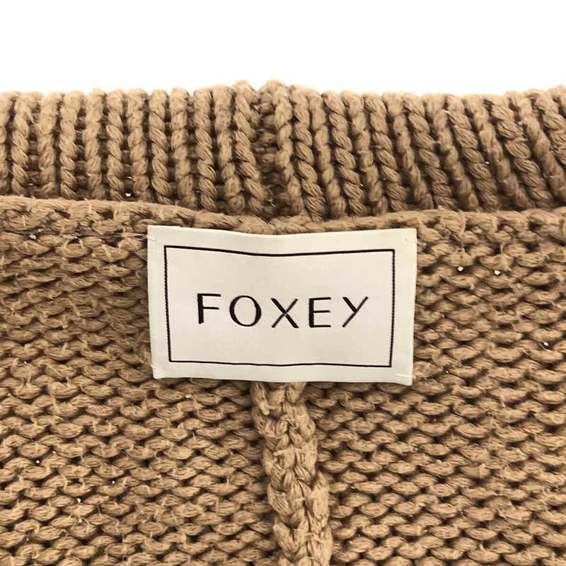 FOXEY / フォクシー エンジェルヘアコットン ウィングカラー ロングカーディガン