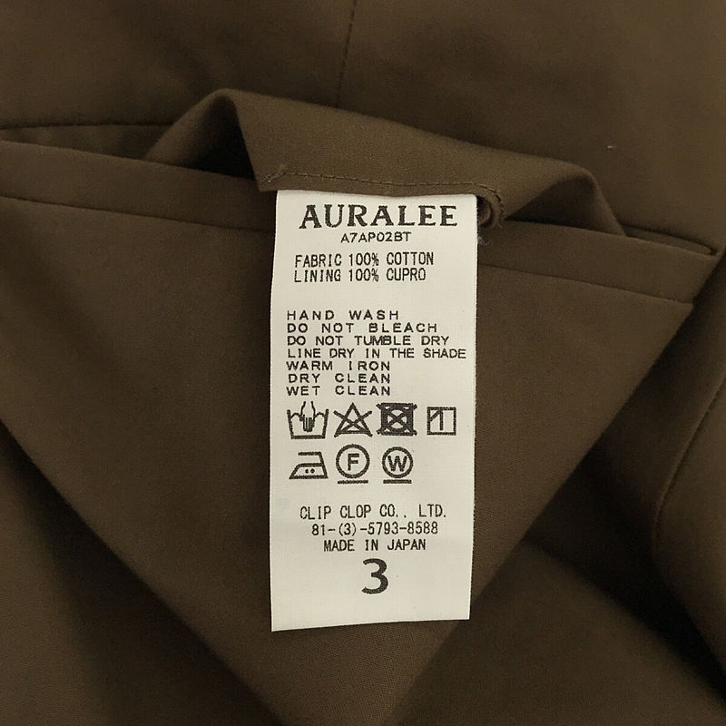 AURALEE / オーラリー HIGH COUNT CLOTH WIDE PANTS / ハイカウントクロス タック ワイドパンツ