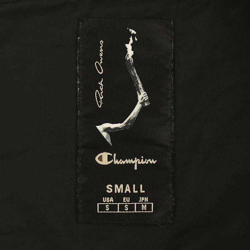 Rick Owens / リックオウエンス × Champion チャンピオンコラボ 刺しゅう ナイロン パーカー ウインドブレーカー ジャケット