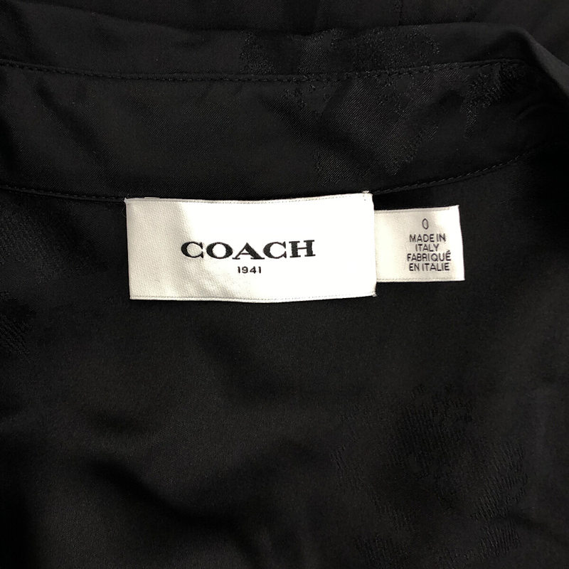 COACH / コーチ 78908 シルク混 タイ付き ピンタック ワンピース