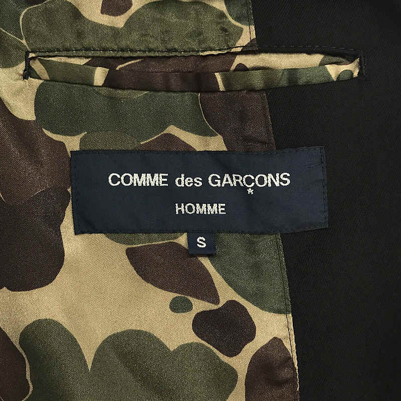 COMME des GARCONS HOMME / コムデギャルソンオム ウール 製品染め 裏地迷彩 3B テーラードジャケット