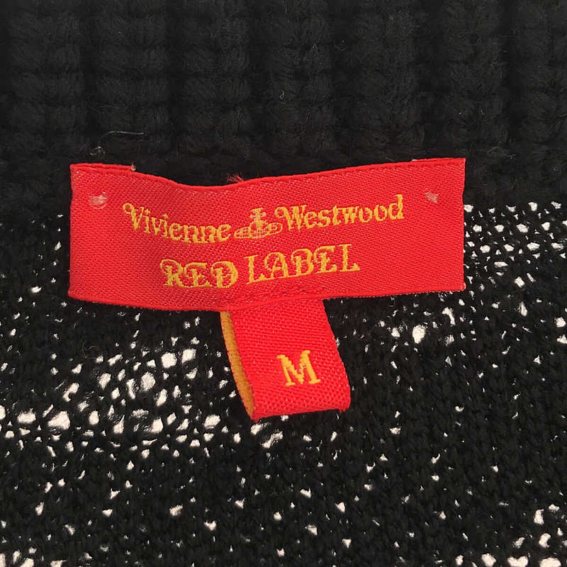 VIVIENNE WESTWOOD RED LABEL / ヴィヴィアンウエストウッドレッドレーベル モヘヤ混 フリンジ 切替 ニット