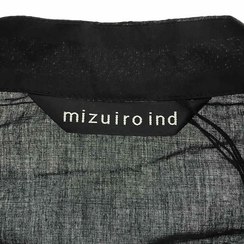 mizuiroind / ミズイロインド エンブロイダリー レース スタンドカラー ワイドシャツ