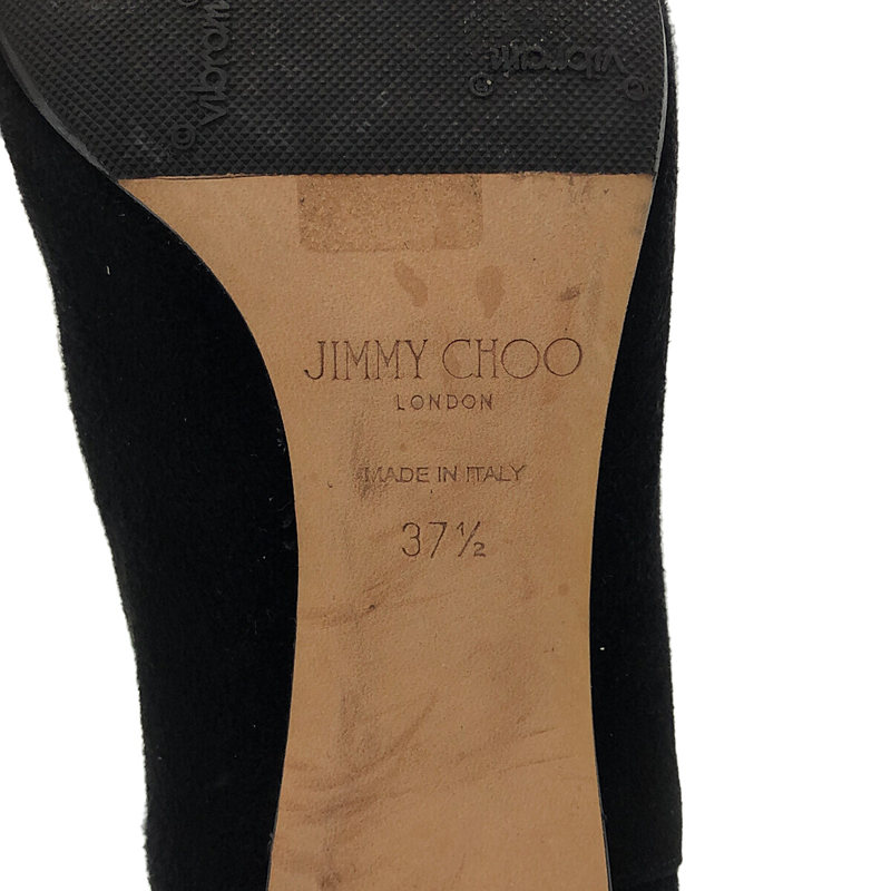 JIMMY CHOO / ジミーチュウ スエード レザー バックジップ ヒール ブーティ / ショートブーツ