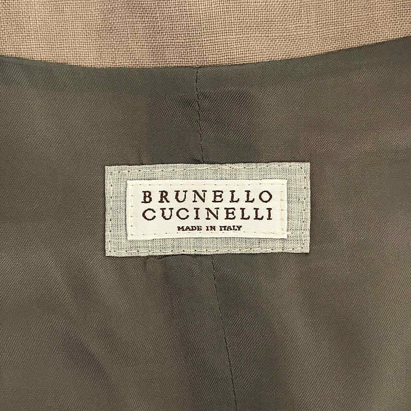 BRUNELLO CUCINELLI / ブルネロクチネリ リネン ジレ ベスト / 総裏地