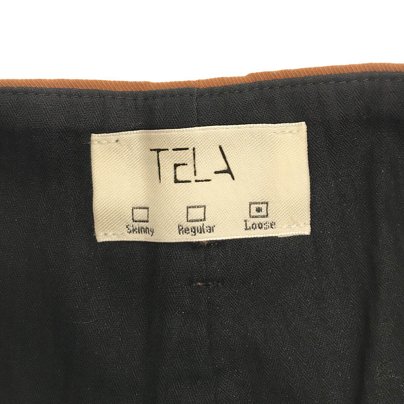 TELA / テラ コットン ベルテッド ワイドパンツ