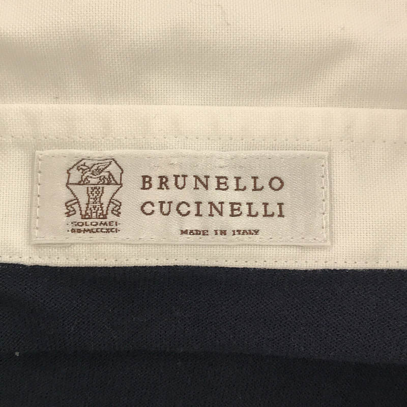 BRUNELLO CUCINELLI / ブルネロクチネリ コットン ボーダー ポロシャツ