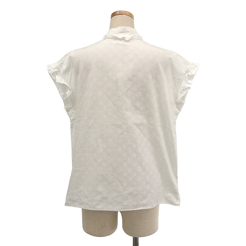 Louis Vuitton / ルイヴィトン モノグラム ジャガード スタンドカラー フリルシャツ ブラウス