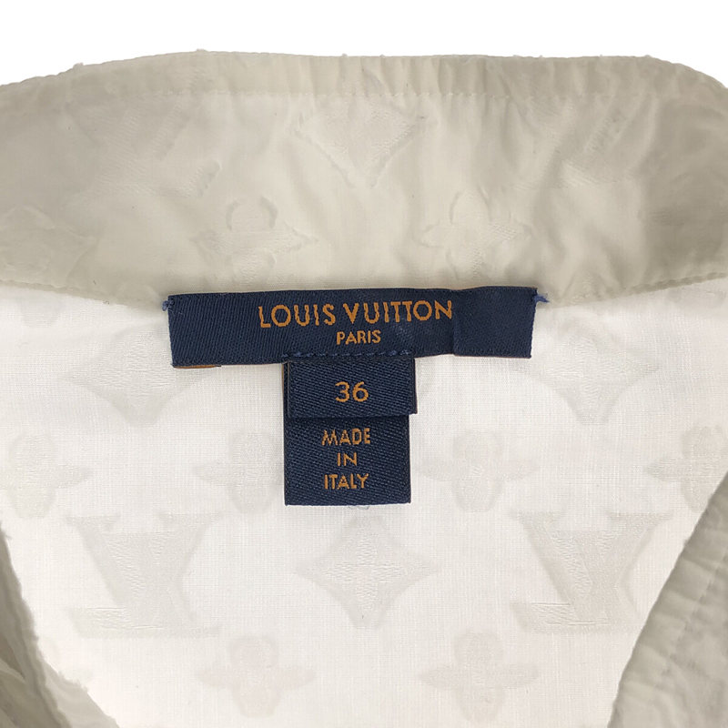 Louis Vuitton / ルイヴィトン モノグラム ジャガード スタンドカラー フリルシャツ ブラウス