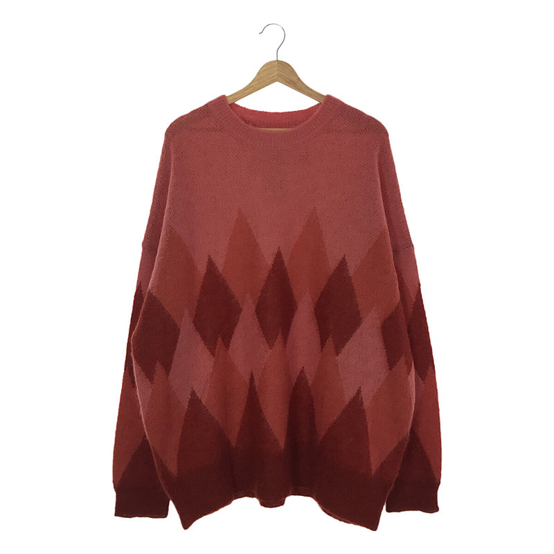 Argyle Mohair Pullover Knit アーガイルモヘヤニット