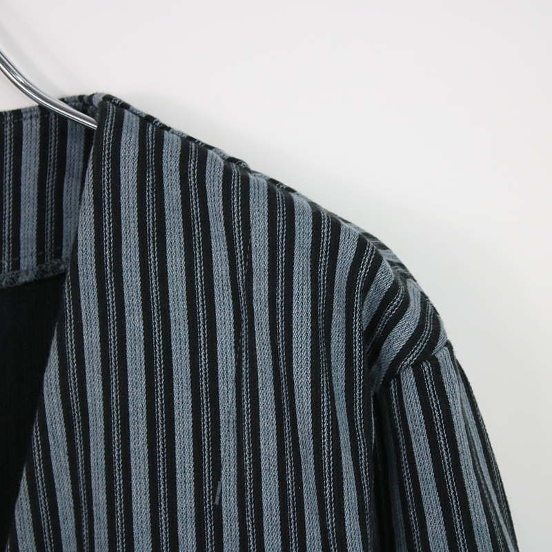 Cotton pique stripe collarless jacket ストライプノーカラージャケットnest robe CONFECT /  ネストローブコンフェクト