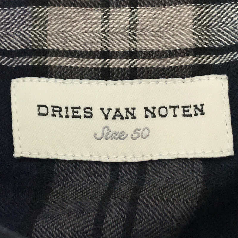 DRIES VAN NOTEN / ドリスヴァンノッテン コットンヘリンボーン チェックシャツ