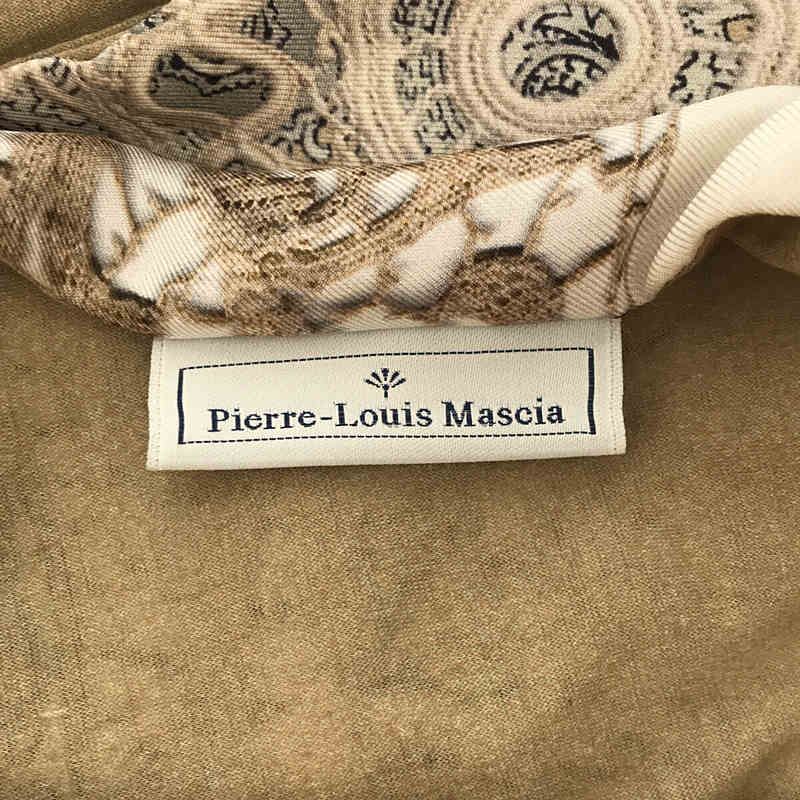 SILK シルク混 総柄 ペイズリー 切替デザイン ダブルフェイス ストールPierre-Louis Mascia / ピエールルイマシア