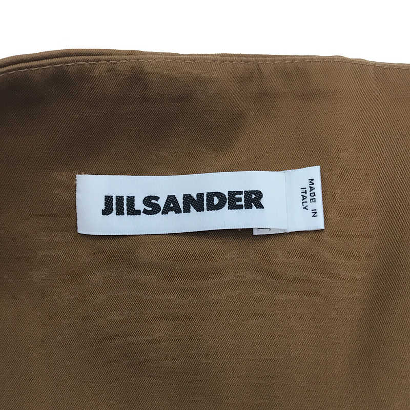 JIL SANDER / ジルサンダー コットンツイル ベルテッド タックスカート