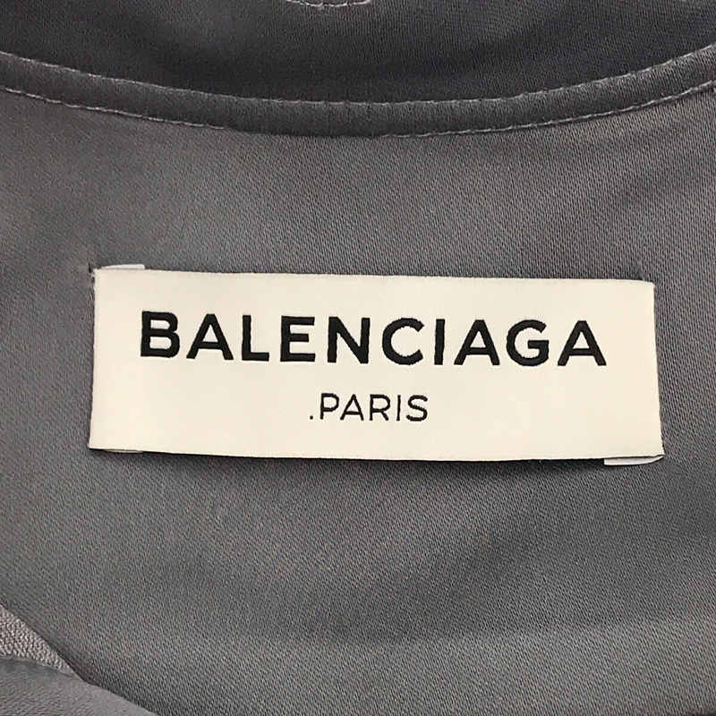 BALENCIAGA / バレンシアガ レーヨン アセテート ノースリーブドレス ワンピース