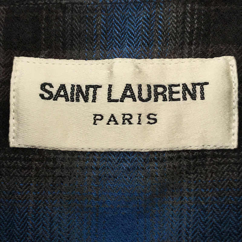 SAINT LAURENT / サンローラン エディスリマン オンブレチェック フランネルシャツ