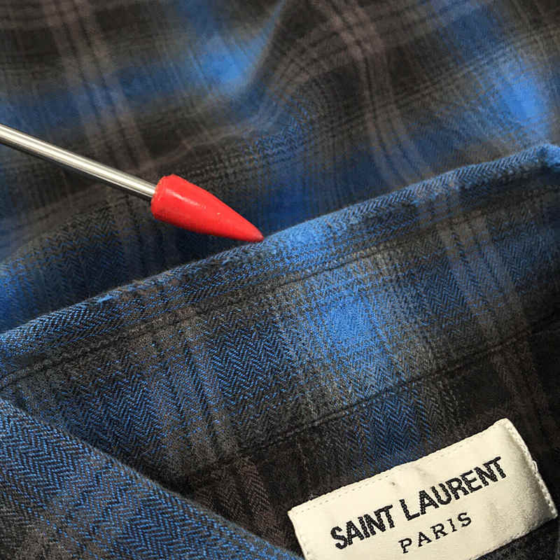 SAINT LAURENT / サンローラン エディスリマン オンブレチェック フランネルシャツ