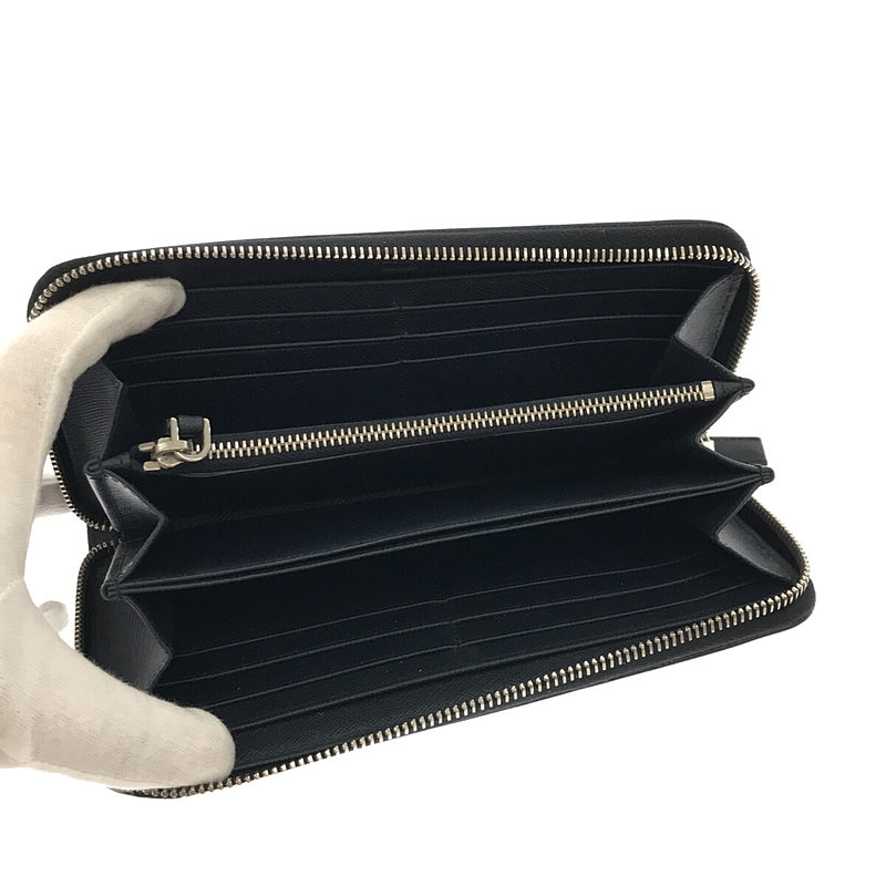 PRADA / プラダ レザー ラウンドファスナー ウォレット 長財布 箱/ギャランティー有り