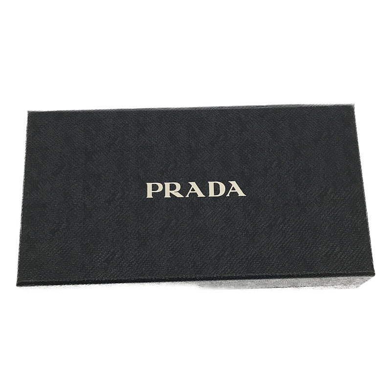 PRADA / プラダ レザー ラウンドファスナー ウォレット 長財布 箱/ギャランティー有り