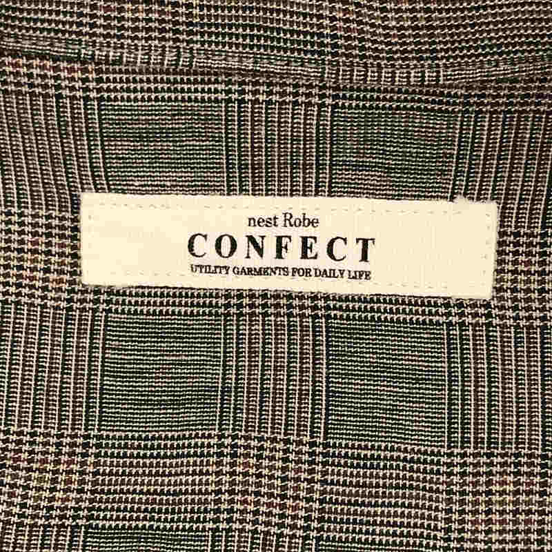 nest robe CONFECT / ネストローブコンフェクト リネンコットン グレンチェック H/S シャツ