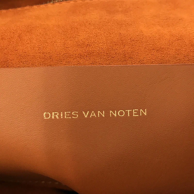 DRIES VAN NOTEN / ドリスヴァンノッテン エコファー 型押しレザーハンドル ビッグハンドバッグ