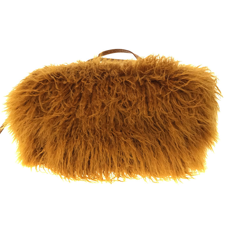 DRIES VAN NOTEN / ドリスヴァンノッテン エコファー 型押しレザーハンドル ビッグハンドバッグ