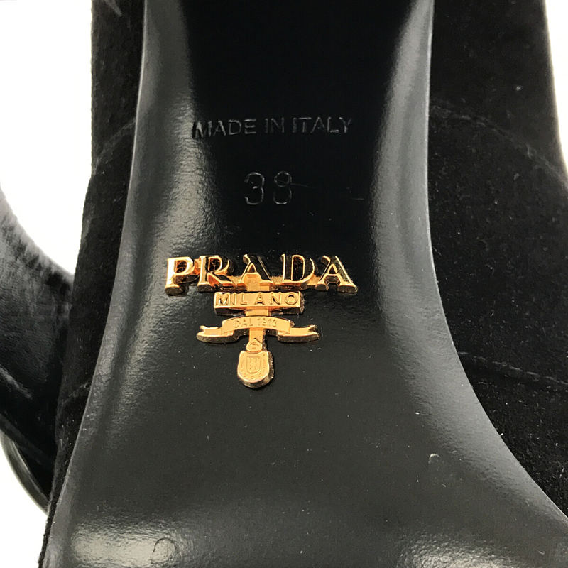 PRADA / プラダ スウェードレザー ポインテッドトゥ ストラップパンプス