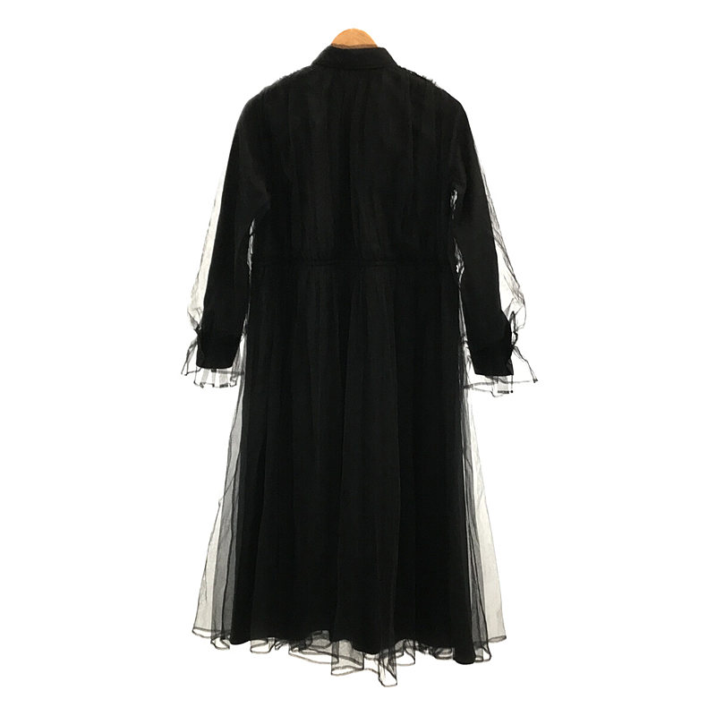 noir kei ninomiya / ノワール ケイニノミヤ チュールブロードシャツワンピース