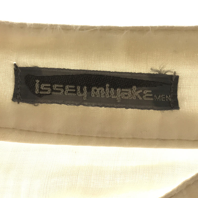 ISSEY MIYAKE MEN / イッセイミヤケメン 1980s 筆タグ コットンガーゼ マオカラーシャツ