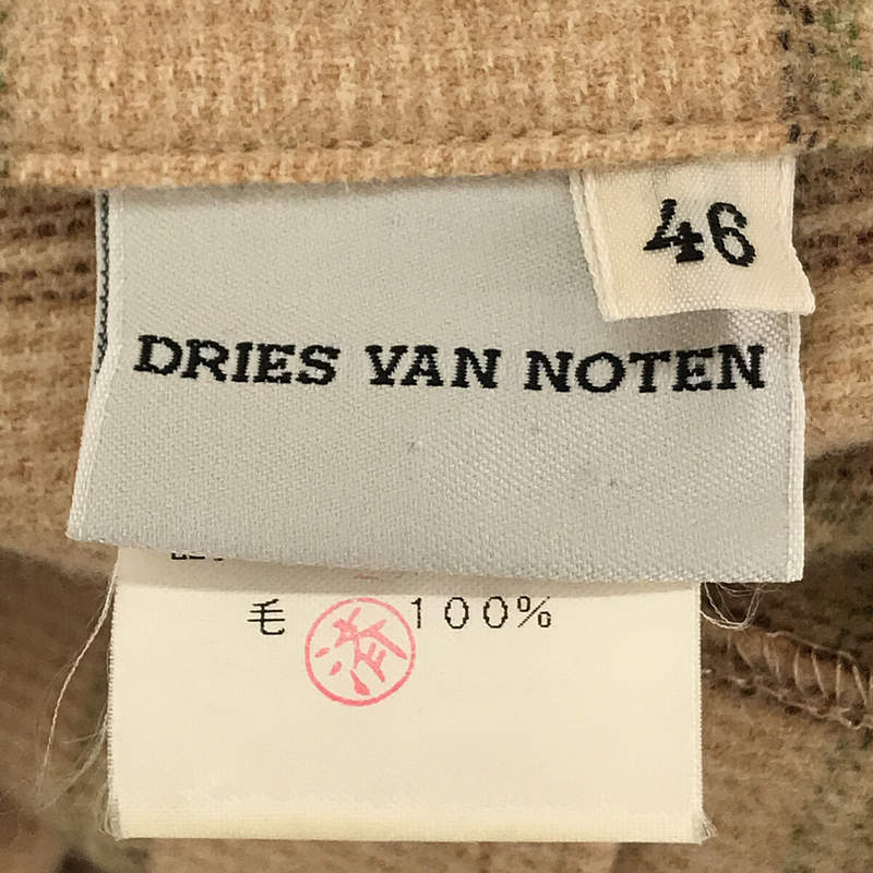 DRIES VAN NOTEN / ドリスヴァンノッテン 1990s ヴィンテージ ライカ期 ウールチェック 4B ジャケット